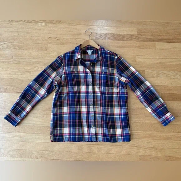 Duluth Trading Co Button Up Plaid Flannel Shirt Size Large Excellent Condition - Picture 5 of 9